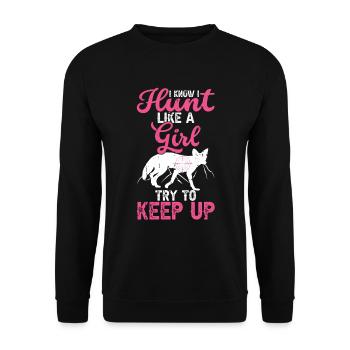 Kojotenjagd - Unisex Pullover - Schwarz - Vorne - Alina (178cm) & Michal (187cm)