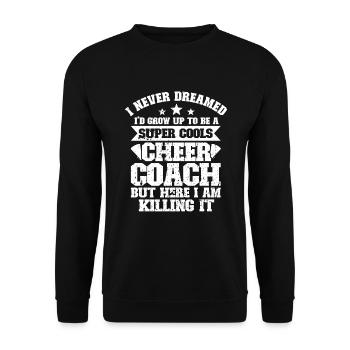 Cheerleader - Sweat-shirt Unisexe - noir - Devant - Alina (178cm) & Michal (187cm)