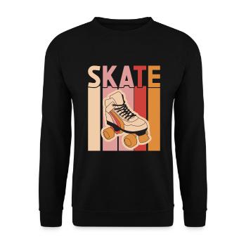 Roller skates - Unisex Sweatshirt - black - Front - Alina (178cm) & Michal (187cm)