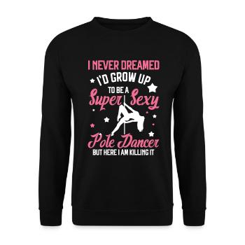 Pole Dance - Unisex Pullover - Schwarz - Vorne - Alina (178cm) & Michal (187cm)