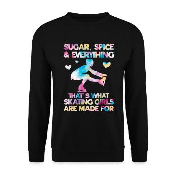 Patinage - Sweat-shirt Unisexe - noir - Devant - Alina (178cm) & Michal (187cm)