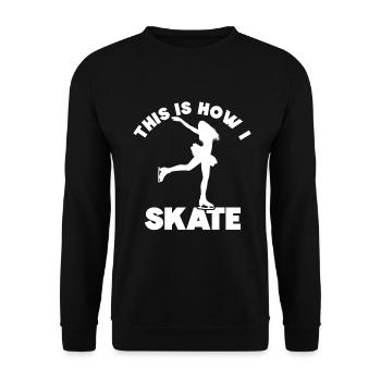 Eislaufen - Unisex Pullover - Schwarz - Vorne - Alina (178cm) & Michal (187cm)
