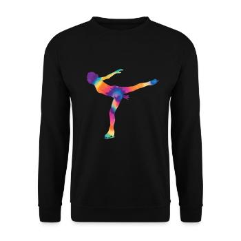 Eislaufen - Unisex Pullover - Schwarz - Vorne - Alina (178cm) & Michal (187cm)