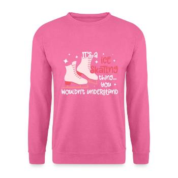 Eislaufen - Unisex Pullover - Pink - Vorne