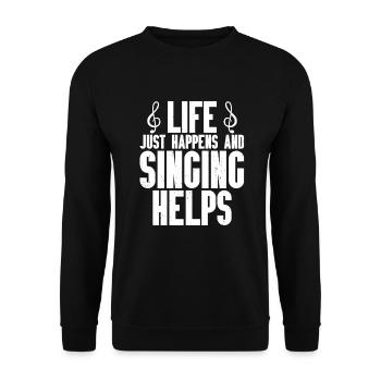 Chanter - Sweat-shirt Unisexe - noir - Devant - Alina (178cm) & Michal (187cm)