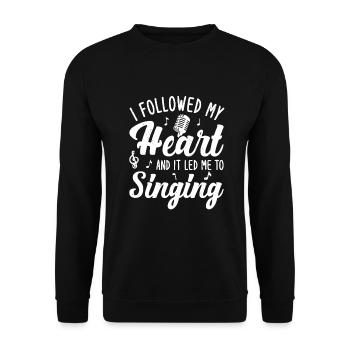 Chanter - Sweat-shirt Unisexe - noir - Devant - Alina (178cm) & Michal (187cm)
