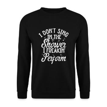 Chanter - Sweat-shirt Unisexe - noir - Devant - Alina (178cm) & Michal (187cm)