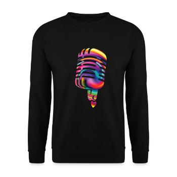 Sing - Unisex Sweatshirt - black - Front - Alina (178cm) & Michal (187cm)