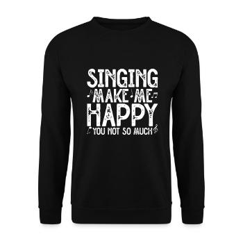 Chanter - Sweat-shirt Unisexe - noir - Devant - Alina (178cm) & Michal (187cm)