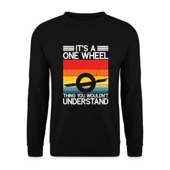 Unicycle - Unisex Sweatshirt - black - Front - Alina (178cm) & Michal (187cm)