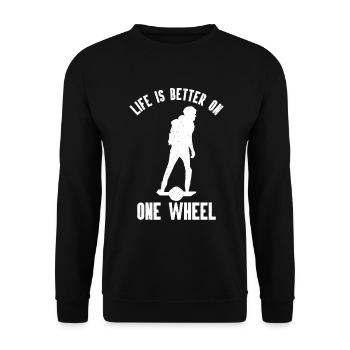 Unicycle - Unisex Sweatshirt - black - Front - Alina (178cm) & Michal (187cm)