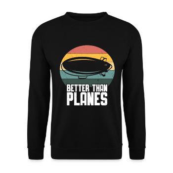 Zeppelin - Unisex Sweatshirt - black - Front - Alina (178cm) & Michal (187cm)