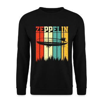 Zeppelin - Unisex Sweatshirt - black - Front - Alina (178cm) & Michal (187cm)