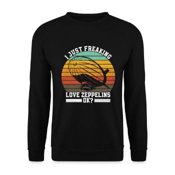 Zeppelin - Unisex Sweatshirt - black - Front - Alina (178cm) & Michal (187cm)