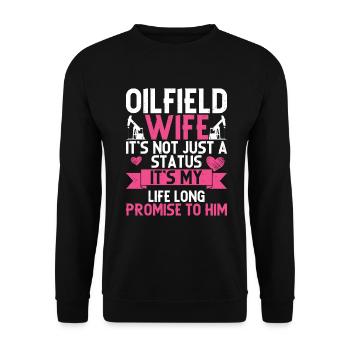 Oilfield - Unisex Sweatshirt - black - Front - Alina (178cm) & Michal (187cm)