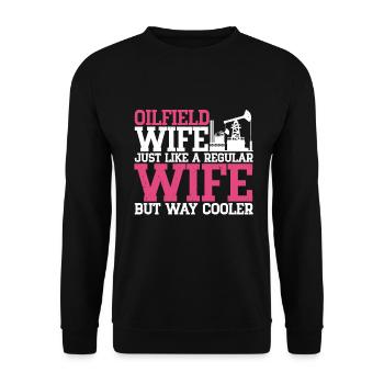 Oilfield - Unisex Sweatshirt - black - Front - Alina (178cm) & Michal (187cm)