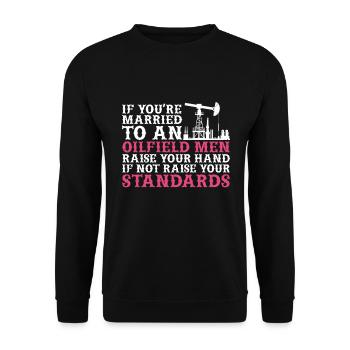 Oilfield - Unisex Sweatshirt - black - Front - Alina (178cm) & Michal (187cm)