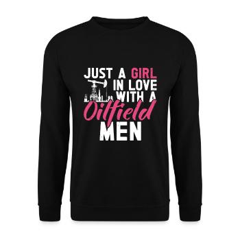 Oilfield - Unisex Sweatshirt - black - Front - Alina (178cm) & Michal (187cm)