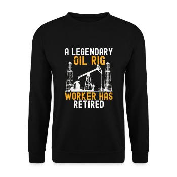 Oilfield - Unisex Sweatshirt - black - Front - Alina (178cm) & Michal (187cm)