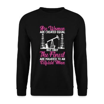 Oilfield - Unisex Sweatshirt - black - Front - Alina (178cm) & Michal (187cm)