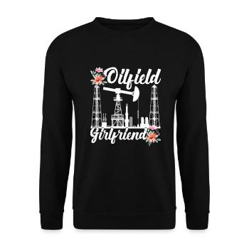 Oilfield - Unisex Sweatshirt - black - Front - Alina (178cm) & Michal (187cm)