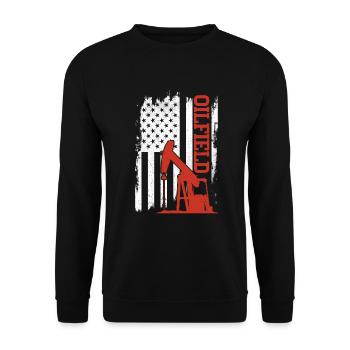 Oilfield - Unisex Sweatshirt - black - Front - Alina (178cm) & Michal (187cm)