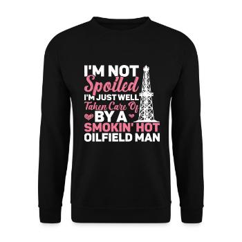Oilfield - Unisex Sweatshirt - black - Front - Alina (178cm) & Michal (187cm)
