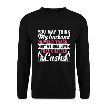 Oilfield - Unisex Sweatshirt - black - Front - Alina (178cm) & Michal (187cm)