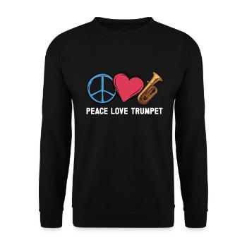 Trumpet - Unisex Sweatshirt - black - Front - Alina (178cm) & Michal (187cm)