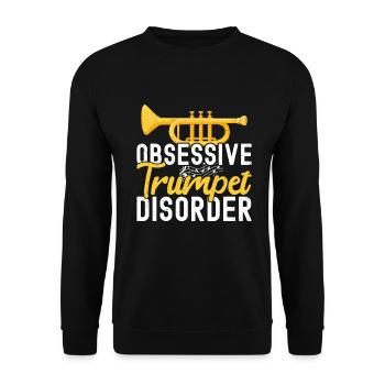 Trumpet - Unisex Sweatshirt - black - Front - Alina (178cm) & Michal (187cm)