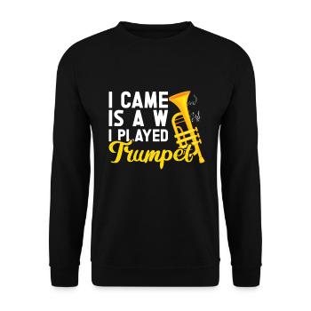 Trumpet - Unisex Sweatshirt - black - Front - Alina (178cm) & Michal (187cm)