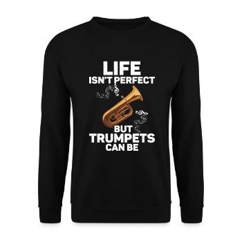 Trompette - Sweat-shirt Unisexe - noir - Devant - Alina (178cm) & Michal (187cm)
