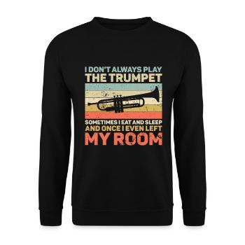 Trumpet - Unisex Sweatshirt - black - Front - Alina (178cm) & Michal (187cm)