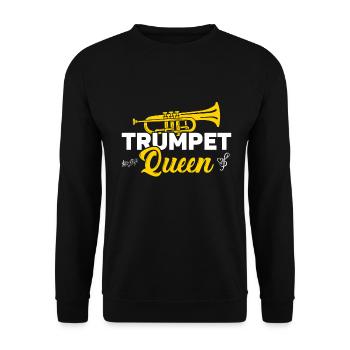 Trumpet - Unisex Sweatshirt - black - Front - Alina (178cm) & Michal (187cm)
