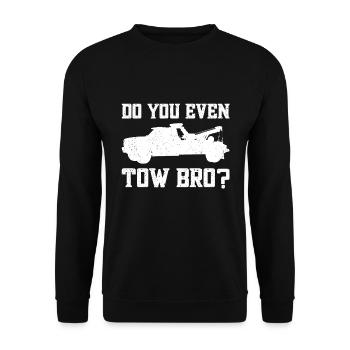 Abschleppfahrzeug - Unisex Pullover - Schwarz - Vorne - Alina (178cm) & Michal (187cm)