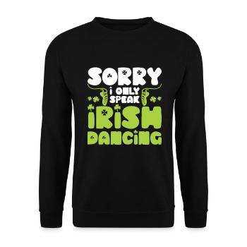 Danse irlandaise - Sweat-shirt Unisexe - noir - Devant - Alina (178cm) & Michal (187cm)