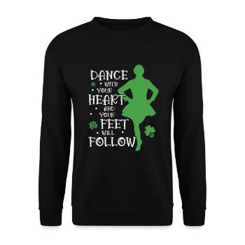 Irish Dance - Unisex Sweatshirt - black - Front - Alina (178cm) & Michal (187cm)