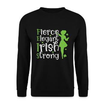 Irish Dance - Unisex Sweatshirt - black - Front - Alina (178cm) & Michal (187cm)