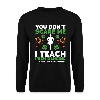 Danse irlandaise - Sweat-shirt Unisexe - noir - Devant - Alina (178cm) & Michal (187cm)