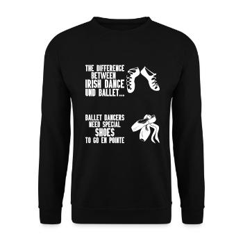 Danse irlandaise - Sweat-shirt Unisexe - noir - Devant - Alina (178cm) & Michal (187cm)