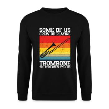 Trombone - Unisex Sweatshirt - black - Front - Alina (178cm) & Michal (187cm)