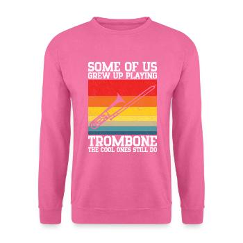 Trombone - Sweat-shirt Unisexe - rose - Devant