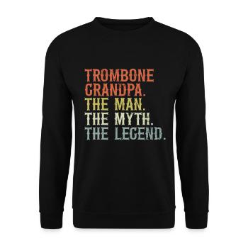 Trombone - Unisex Sweatshirt - black - Front - Alina (178cm) & Michal (187cm)