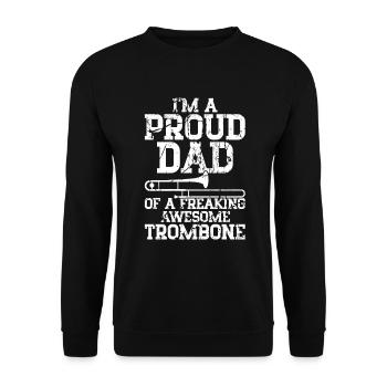 Trombone - Unisex Sweatshirt - black - Front - Alina (178cm) & Michal (187cm)
