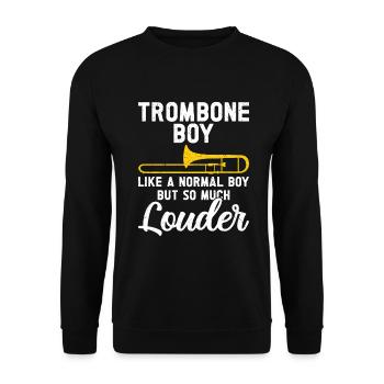 Trombone - Unisex Sweatshirt - black - Front - Alina (178cm) & Michal (187cm)