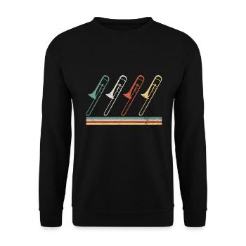Trombone - Unisex Sweatshirt - black - Front - Alina (178cm) & Michal (187cm)