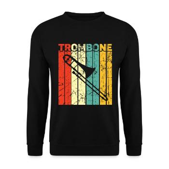 Trombone - Unisex Sweatshirt - black - Front - Alina (178cm) & Michal (187cm)