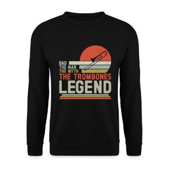 Trombone - Unisex Sweatshirt - black - Front - Alina (178cm) & Michal (187cm)