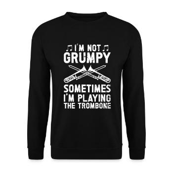 Trombone - Unisex Sweatshirt - black - Front - Alina (178cm) & Michal (187cm)