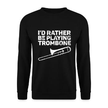 Trombone - Unisex Sweatshirt - black - Front - Alina (178cm) & Michal (187cm)